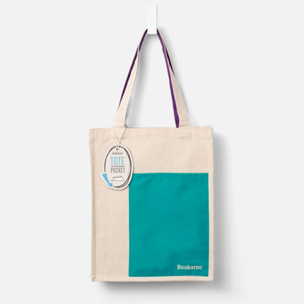 Bookaroo Tote Bag  Turquoise  Purple