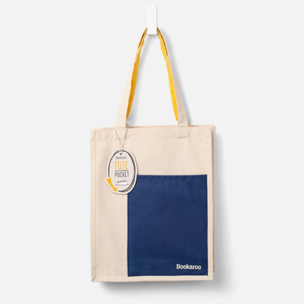 Bookaroo Tote Bag  Navy  Yellow