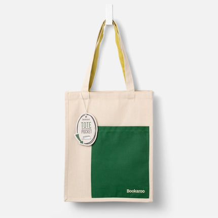Bookaroo Tote Bag  Forest Green  Chartreuse