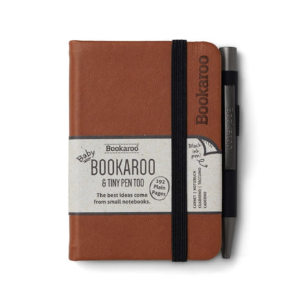 Bookaroo  A7 Baby Notebook  Pen  Brown
