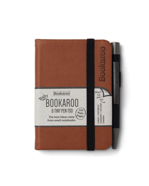 Bookaroo  A7 Baby Notebook  Pen  Brown