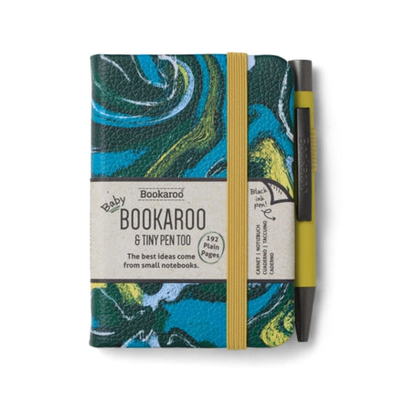 Bookaroo  A7 Baby Notebook  Pen  Forest  Chart  Marble