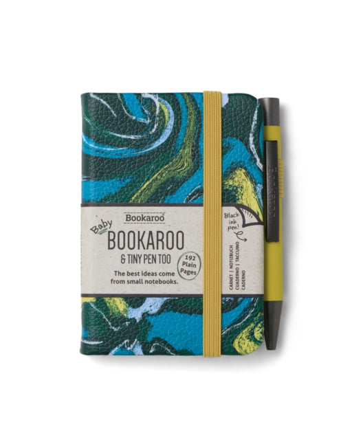 Bookaroo  A7 Baby Notebook  Pen  Forest  Chart  Marble