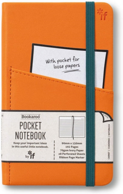 Bookaroo Pocket Notebook A6 Journal  Orange