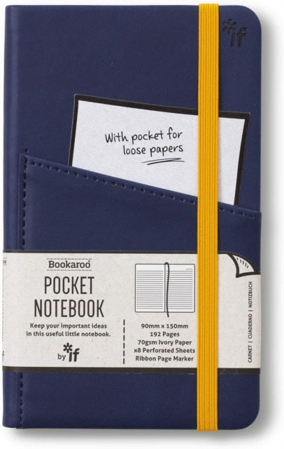 Bookaroo Pocket Notebook A6 Journal  Navy