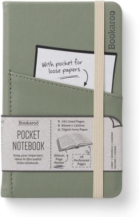 Bookaroo Pocket Notebook A6 Journal  Fern
