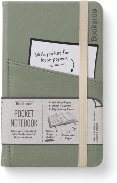 Bookaroo Pocket Notebook A6 Journal  Fern