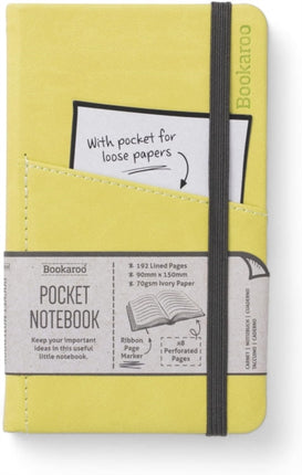 Bookaroo Pocket Notebook A6 Journal  Lime