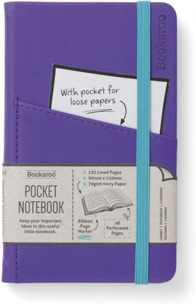 Bookaroo Pocket Notebook A6 Journal  Purple