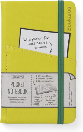 Bookaroo Pocket Notebook A6 Journal  Chartreuse