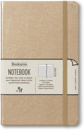Bookaroo Notebook A5 Journal  Gold