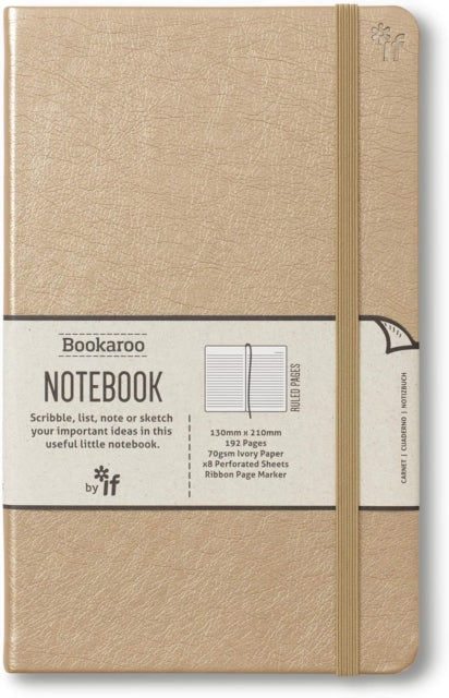 Bookaroo Notebook A5 Journal  Gold