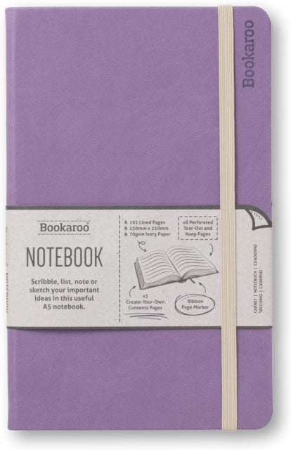 Bookaroo Notebook A5 Journal  Aubergine