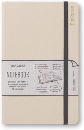 Bookaroo Notebook A5 Journal  Cream