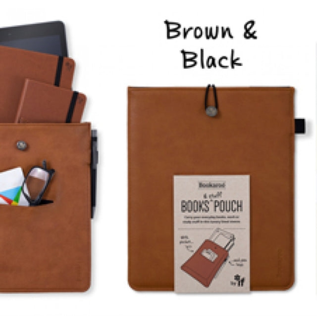 Bookaroo Books  Stuff Pouch Brown