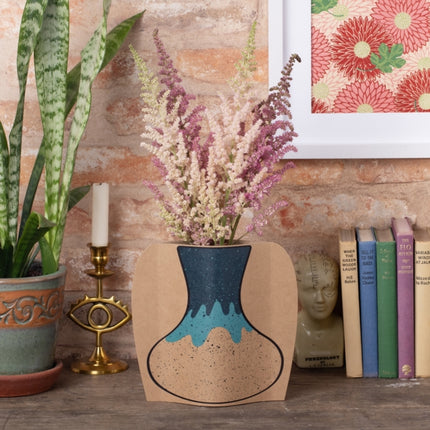 Cardboard Vase Sleeve  Drippy Glaze