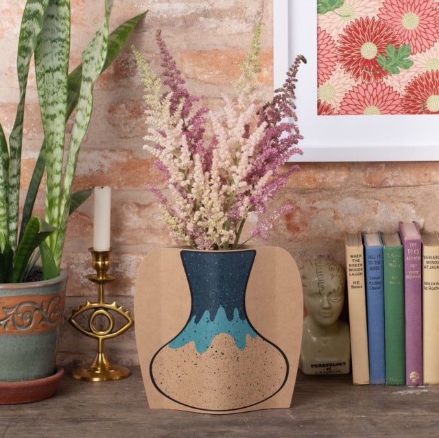Cardboard Vase Sleeve  Drippy Glaze
