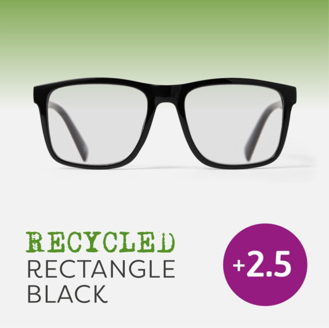 Easy Readers  Recycled Rectangle Black 2.5