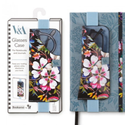 V  A Bookaroo Glasses Case Kilburn Black Floral