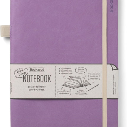 Bookaroo Bigger Things Notebook Journal  Aubergine