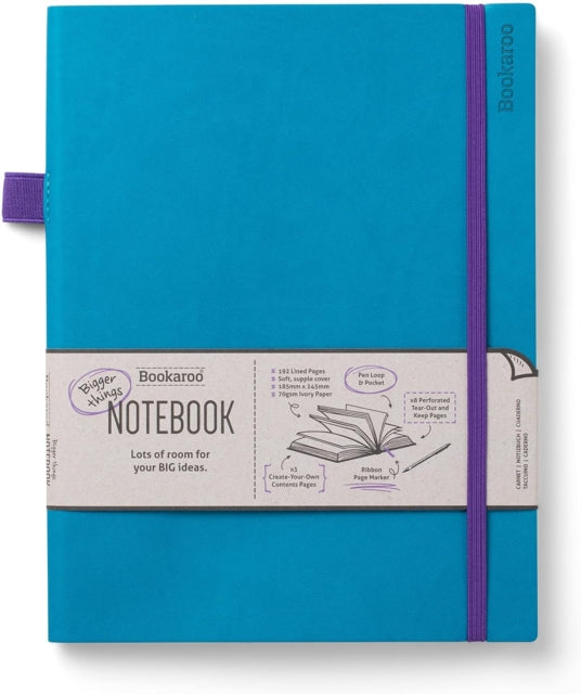 Bookaroo Bigger Things Notebook Journal  Turquoise