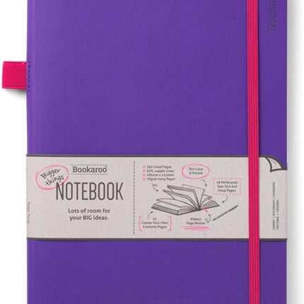 Bookaroo Bigger Things Notebook Journal  Purple