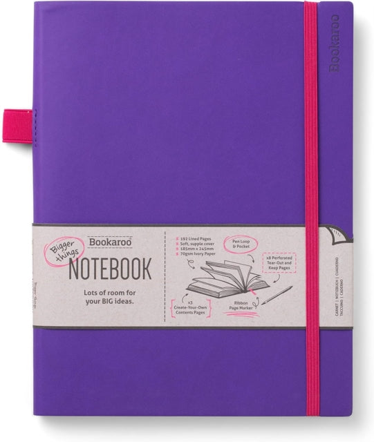 Bookaroo Bigger Things Notebook Journal  Purple