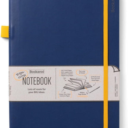 Bookaroo Bigger Things Notebook Journal  Navy