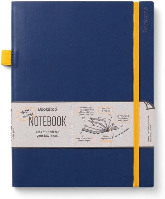 Bookaroo Bigger Things Notebook Journal  Navy