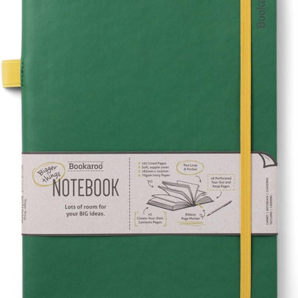 Bookaroo Bigger Things Notebook Journal  Forest Green