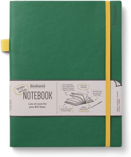 Bookaroo Bigger Things Notebook Journal  Forest Green