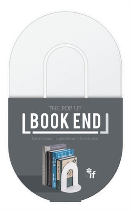 IF The PopUp Book End Single Bookend Contemporary Colours  White