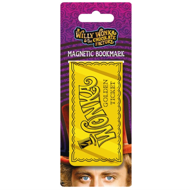 Willy Wonka  The Chocolate Factory Golden Ticket Magnetic Bookmark