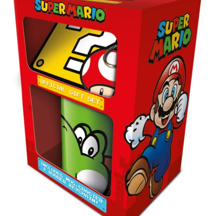 Super Mario Yoshi Mug Coaster Keychain Gift Set