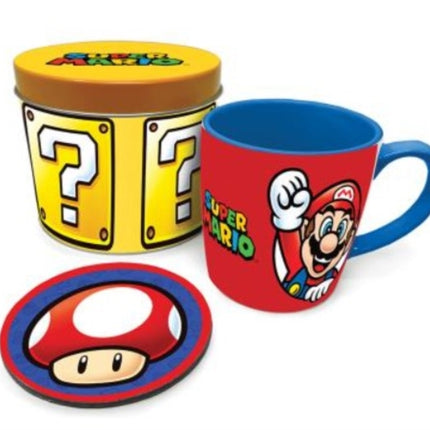 Super Mario Mug  Coaster in Gift Tin