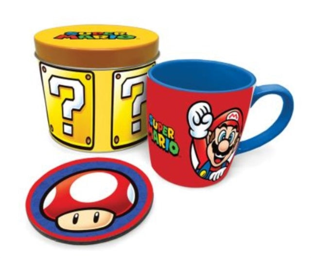 Super Mario Mug  Coaster in Gift Tin