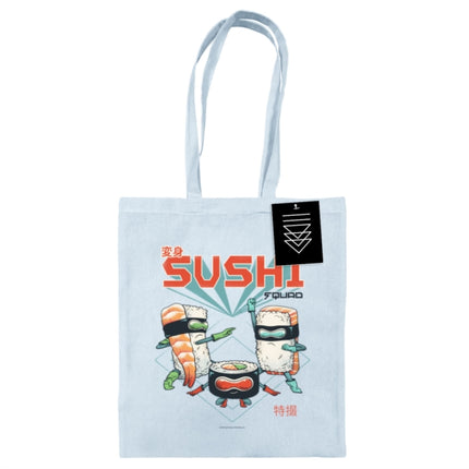 Vincent Trinidad Sushi Squad Pastel Blue Tote Bag