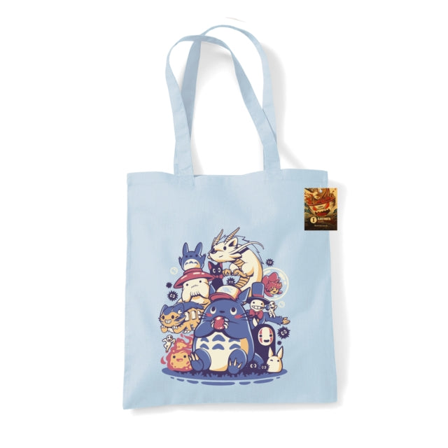 Ilustrata Spirited Creatures Pastel Blue Tote Bag