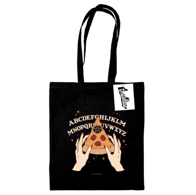 Thiago Correa Ouija Pizza Black Tote Bag