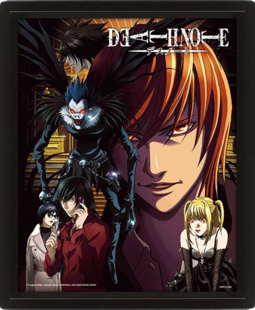 Death Note Connected By Fate 10 x 8 3D Lenticular Poster Framed