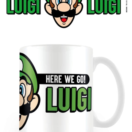 Super Mario Here We Go Luigi Mug