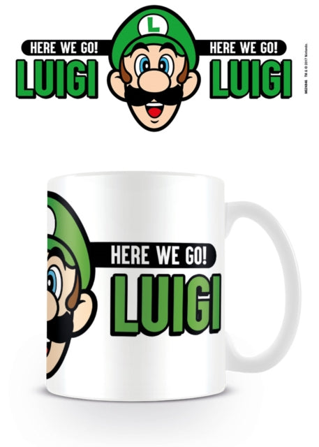 Super Mario Here We Go Luigi Mug