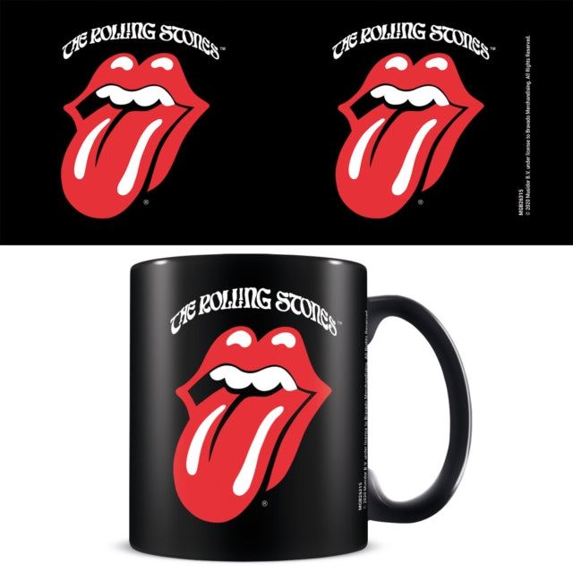 Rolling Stones Retro Tongue 11oz315ml Black Mug