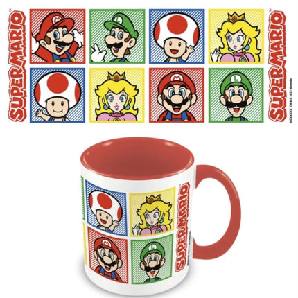 Super Mario 4 Colour Red 11oz315ml Coloured Inner Mug