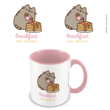 Pusheen Breakfast Pink 11oz315ml Coloured Inner Mug