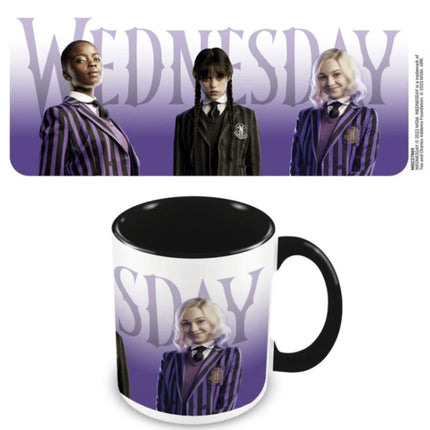 Wednesday Nevermore Students Black 11oz315ml Coloured Inner Mug