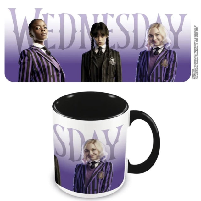 Wednesday Nevermore Students Black 11oz315ml Coloured Inner Mug