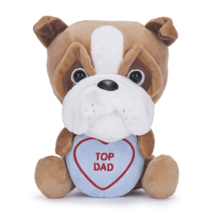 Love Hearts 7 Top Dad Bulldog Plush Gift