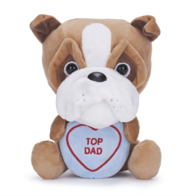 Love Hearts 7 Top Dad Bulldog Plush Gift