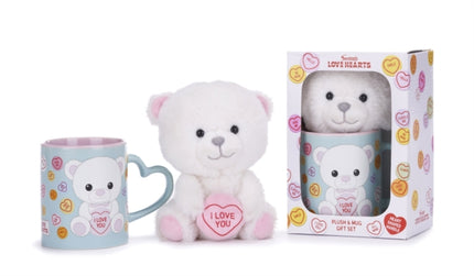 Love Hearts I Love You Bear Mug And Plush Set